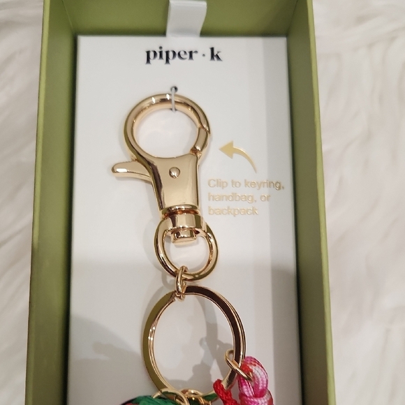 🔹️ Piper K 🔹Colorful Wicker Strawberry Cherry Keychain  Bag Charm Accessory 🍓 - Picture 5 of 6